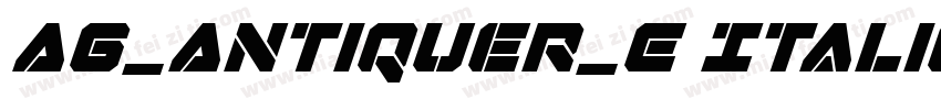 AG_Antiquer_E Italic字体转换